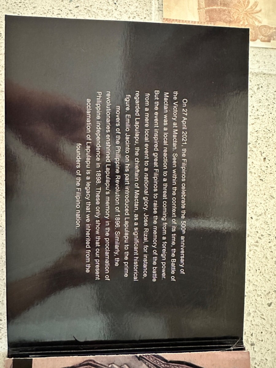 5,000 Pesos Philippine Commemorative Bank Note Lapu Lapu 500 Year