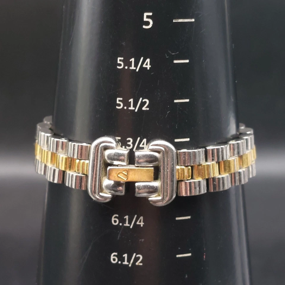 Винтажные женские двухцветные кварцевые часы Liz Claiborne с новым аккумулятором работают - Изображение 4 из 4