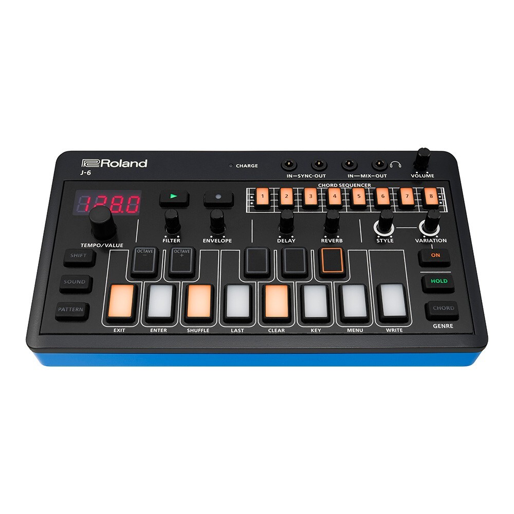 Roland J -6 AIRA Compact Chord Synthesizer New Black Blue 295 g Up 