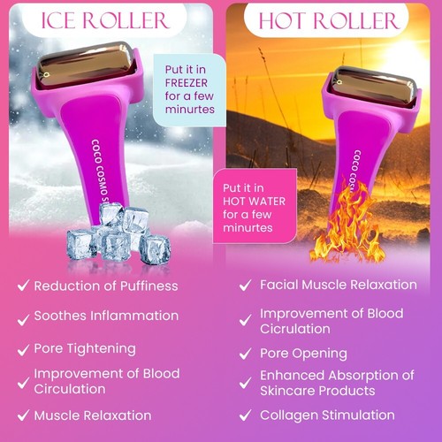 Steel Ice Face Roller Skin Care Face Massager Ice Cube Mould Face Cooling - Picture 3 of 7