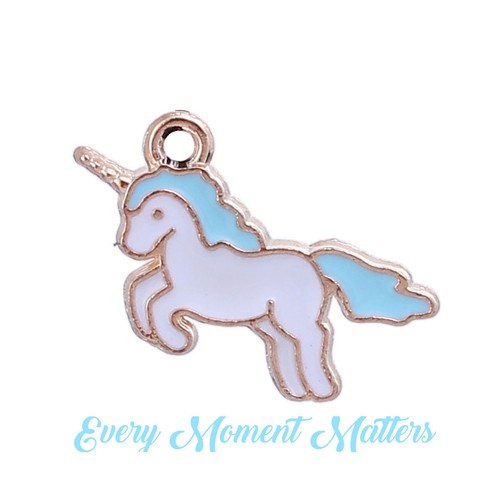 UNICORNS Enamel Pink, Blue or Purple Unicorn Charms Choose Colour & Qty - Picture 4 of 16