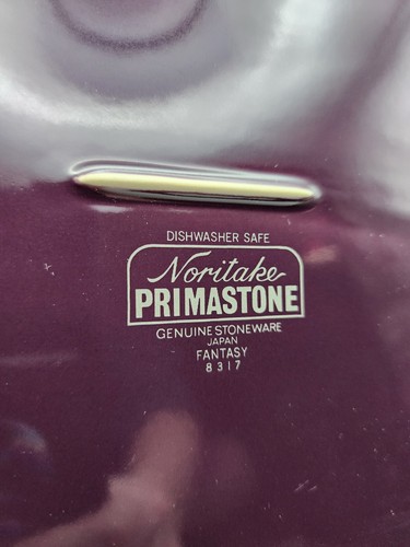 Vintage Noritake Primastone Fantasy 8317 Purple Diamond Shaped Platter 14.5" L - Picture 3 of 6