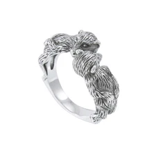 Meerkat 925 Sterling Silver Ring Spirit Animal Totem Jewelry "I got your back"