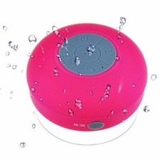 Bastex Pink Bluetooth Wireless Waterproof Shower Speaker Water Resistant Speaker