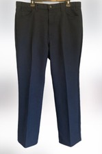 VTG Levis Polyester Pants 40x30 Slacks Wide Leg SF207 Scovill Blue USA Made