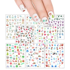 Winstonia 450+ Pcs Christmas Nail Stickers Decals Manicure Decoration Winter Fun