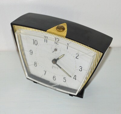 Alter mechanischer Wecker Uhr JAPY Lerche Art Deco Form Vintage 60 70er