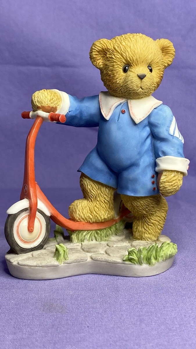 Cherished Teddies COLBY 778311 Boy Bear w Scooter Figurine With 