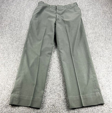 Vintage 1970s US Military AG-344 Men's Poly/Wool Serge Trousers Fit Size 32x29
