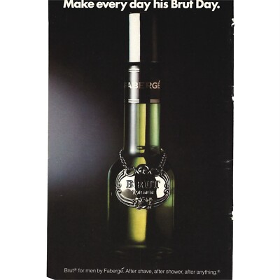 Make every day his Brut Day After Shave 1970s Vintage Print Ad 9 inch