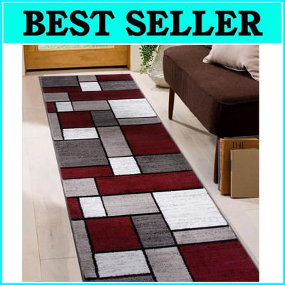 Chic Indoor Runner Rug 2' x 7'2'' in Bold Red - Stain-Resistant & Easy Care