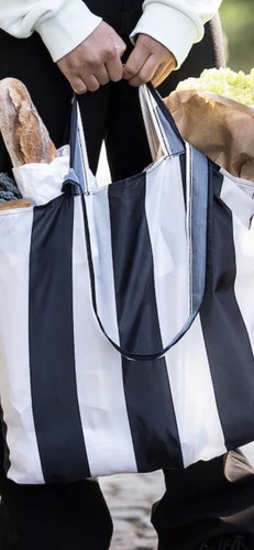 IKEA SKYNKE Reusable, Foldable, Tote, Shopping Bag white/black Carrier, Hand Bag - Picture 2 of 4