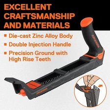 JORGENSEN Wood Plane Professional Surform Plane Zinc Alloy Die Casting Body USA