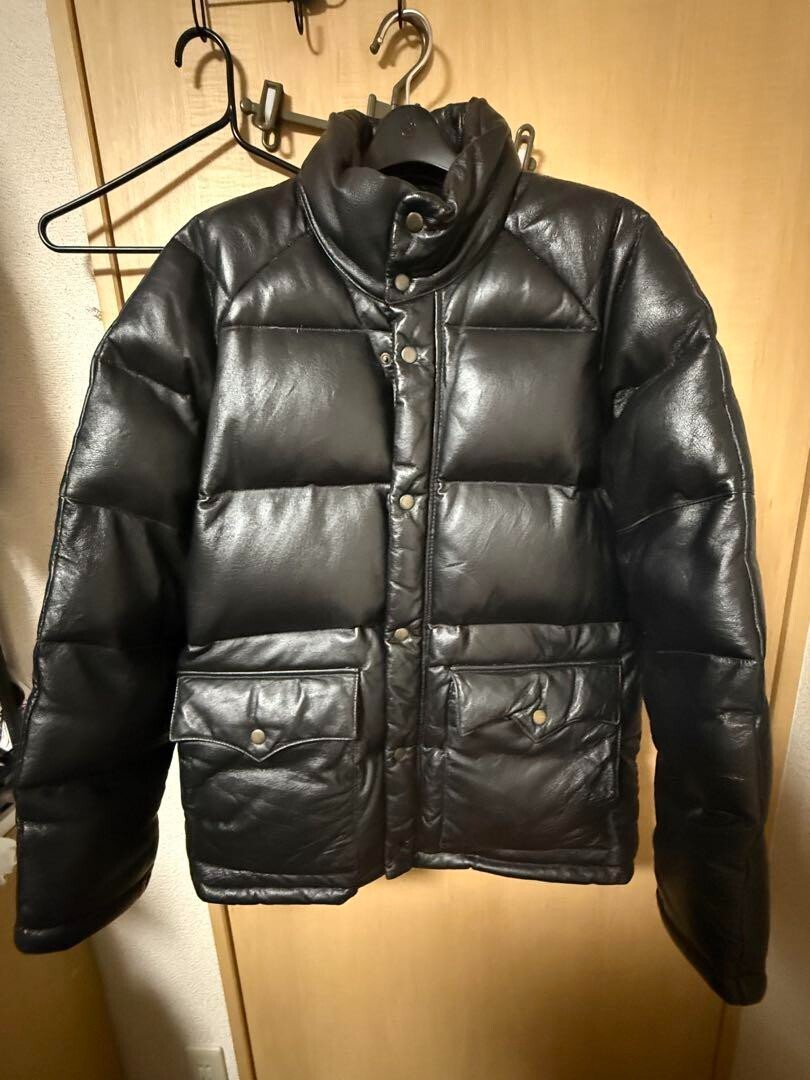 90s Vintage Pigskin Down Jacket Size L - 60cm Width 84cm Sleeve