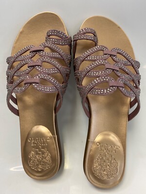 Vince Camuto embellished Toe Loop Sandals Women Size 7M/37 1/2
