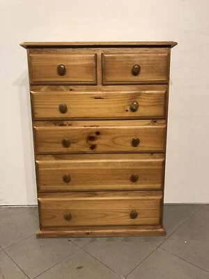 Excellent Condition Solid Timber Chest With 6 Drawers Dressers