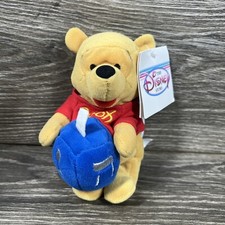 Vintage Disney Store Winnie The Pooh HANUKKAH POOH Bear Mini Bean Bag 8" Plush