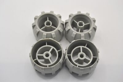 LEGO 4 x Rad Hartplastik althell grau Grey Wheel Hard Plastic Spoked 30324