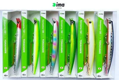 Ima Komomo 130 Slim Tomahawk, Leurre De Pêche Minnow, Hard Bait, Bar De Mer, JDM - Photo 1/4