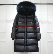 Warm Womens Winter puffer coats ladies Down Jacket Coat Big Real Fur Trim Parka