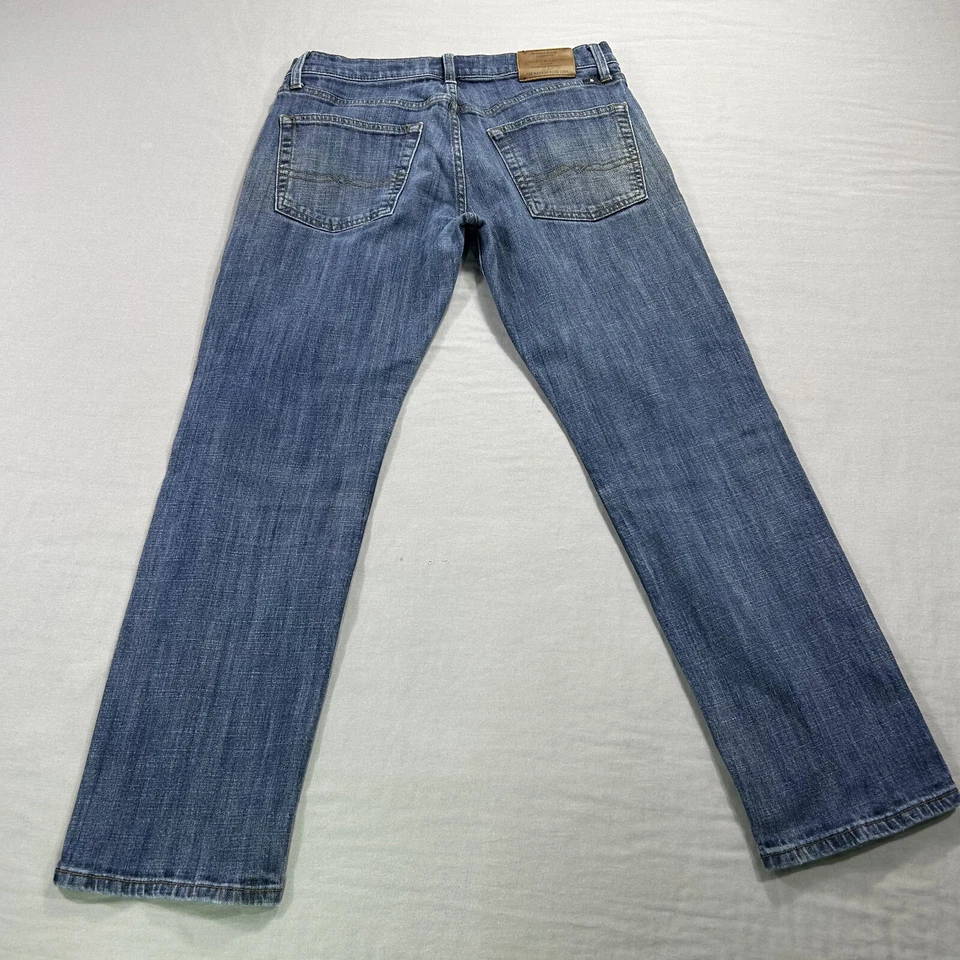 Lucky Brand Jeans Mens 32x29 Blue 221 Straight Leg Distressed Original Fit ^ - Image 2 of 4