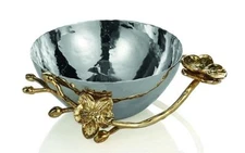 BNIB Beautiful Designer MICHAEL ARAM Golden Orchid Nut Bowl 