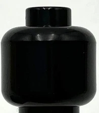 Lego New Black Minifigure Head Plain Part