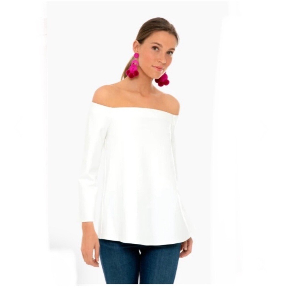 TUCKERNUCK White Miranda Off the Shoulder Blouse, XS