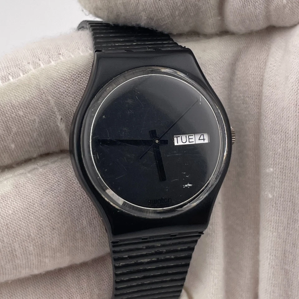 Кварцевые часы Swatch унисекс 34 мм корпус день дата кварцевые аналоговые три стрелки - Изображение 4 из 4