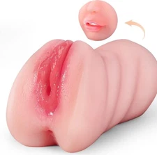 Lifelike Male Toy Pocket Pussy6 with Tongue and Teeth, Realistic Stroker for Men