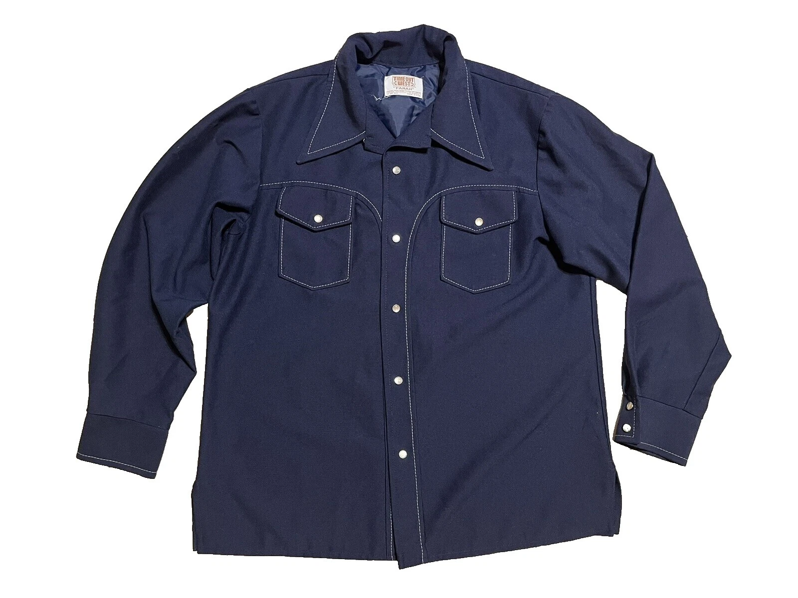 Polyester Long Sleeve Western Vintage Casual Shirts for Men