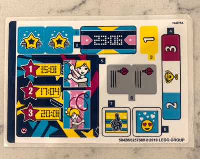 LEGO STICKER SHEET for 41372 Stephanie's Gymnastics Show, New Genuine!