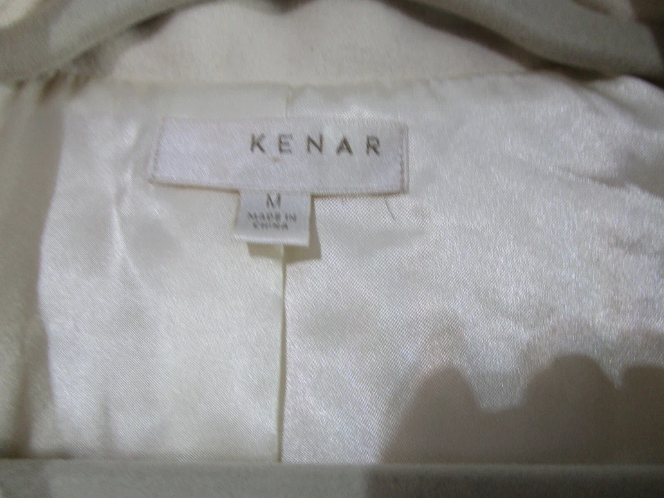 Abrigo Kenar Mujer Mediano Marfil Lana Forrado Bolsillos Foto 4 de 4