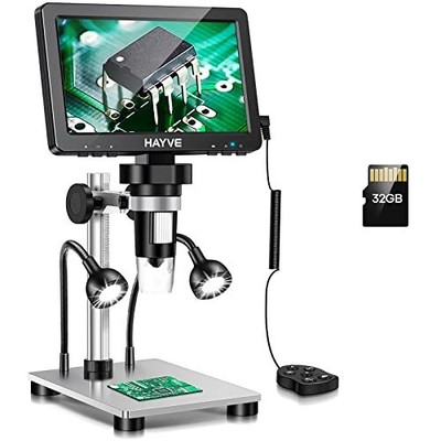 7'' Lcd Digital Microscope 1200x Magnification For Coin Pcb Circuit Repair Solder