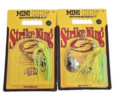 Lot of 2 Strike King MINI-KING Spinnerbait 1/8 oz. Fishing Lures.( MK-93G )
