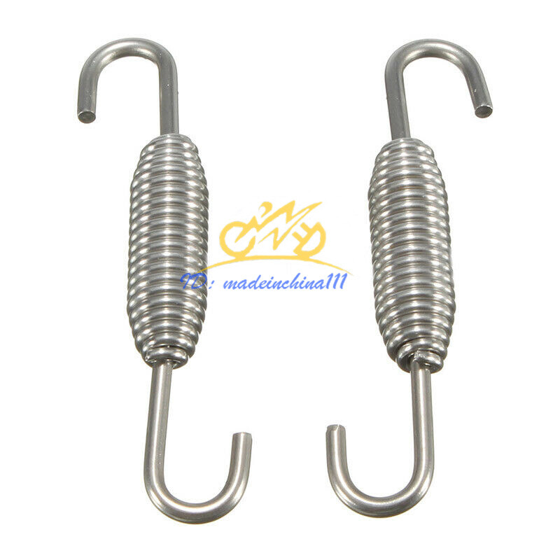 2 pcs Motorcycle Exhaust Springs Muffler Link Pipe Stainless Steel
