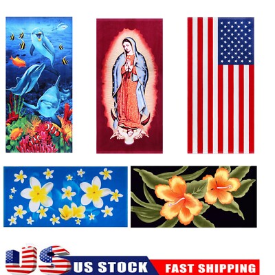 Beach Towels Cotton Beach Towel 28x58 Large Size Quick Dry Sand Free Lightweight