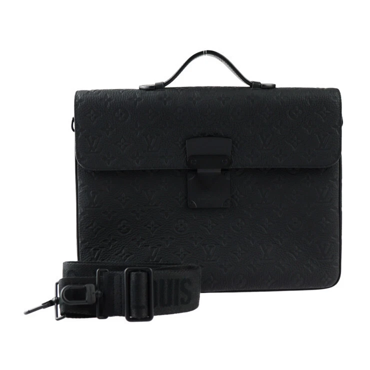 Louis Vuitton S Lock Briefcase Monogram Bag M20835 Taurillon 2 Way 