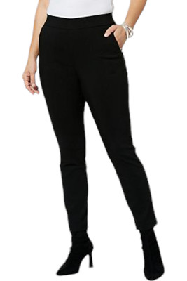 WynneCollection Women's Flatter Fit Ankle Pant Black
