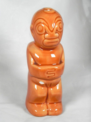 Vintage Trader Vics Tiki Salt Shaker - Orange/Light Brown,