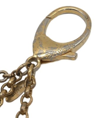 Louis Vuitton M67119 Fleur De Monogram Bag Charm Key Ring Gold LV