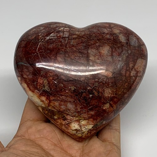 1.1 lbs, 3.7"x3.9"x1.7", Red Jasper Heart Polished Healing Home Decor, B33914 - 第 1/12 張圖片