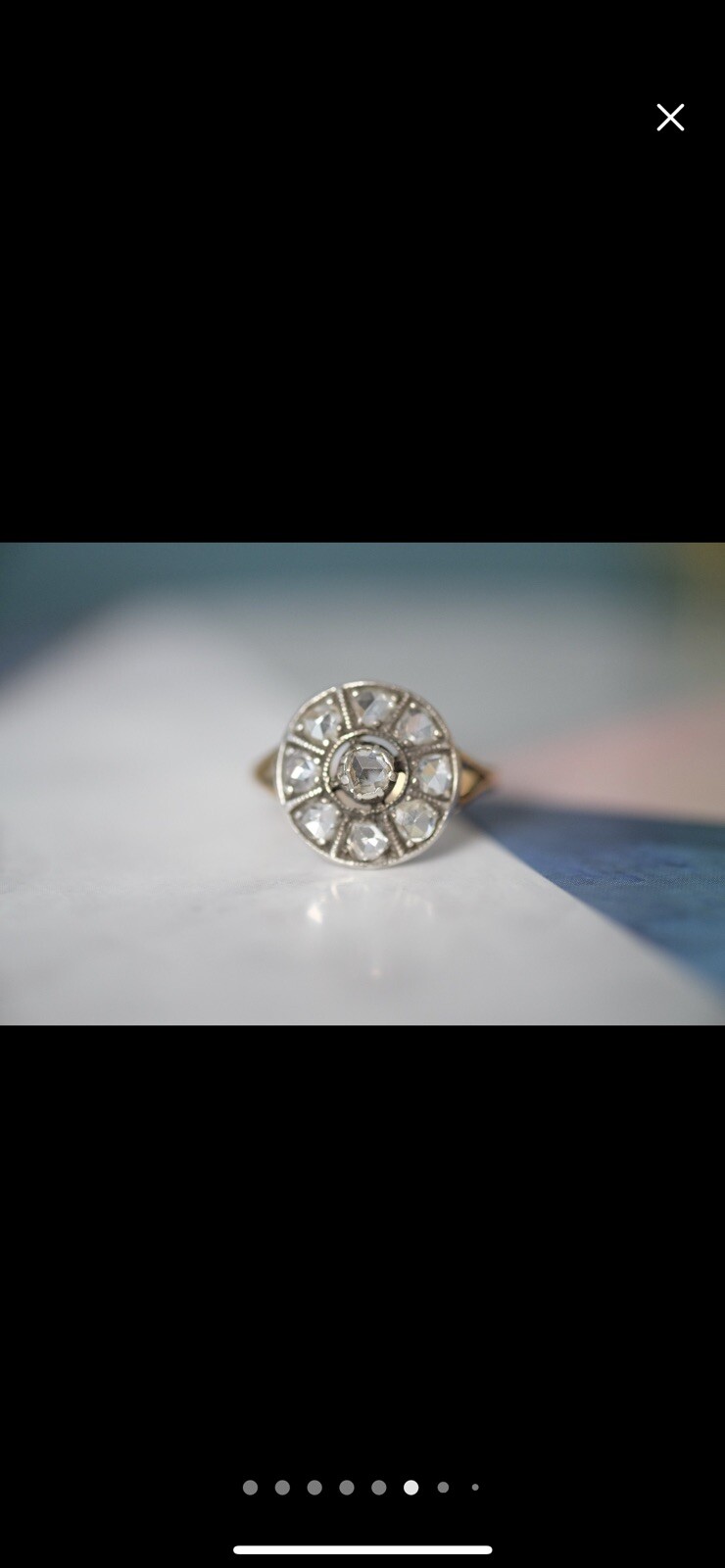 Antique Rosecut Diamond Cluster Ring*BEAUTIFUL* - image 5