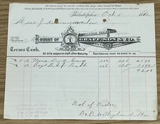 1882 Graff Son & Co Boots & Shoes Billhead Receipt Philadelphia Pennsylvania