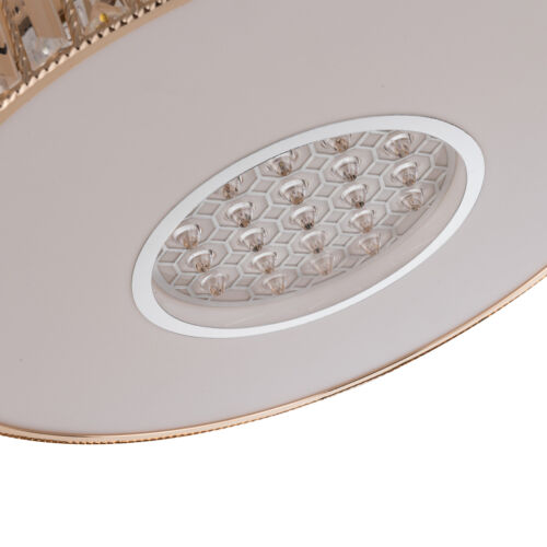 42'' Retractable Ceiling Fan Light LED Dimmable Crystal Chandelier + Remote New - Picture 8 of 11