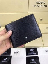 Exquisite Black Card Pack Real Leather MB Card Case Bank Card Holder 129242 US
