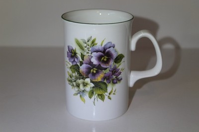Duchess Fine Bone China Pansy Floral 10 oz Coffee / Tea Mug - Made in England