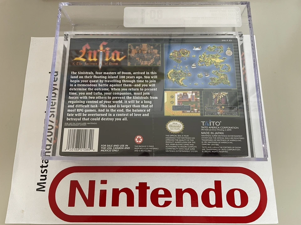 Snes Super Nintendo Lufia & The Fortress Of Doom New Factory sealed VGA 80+ NM - Image 2 of 4