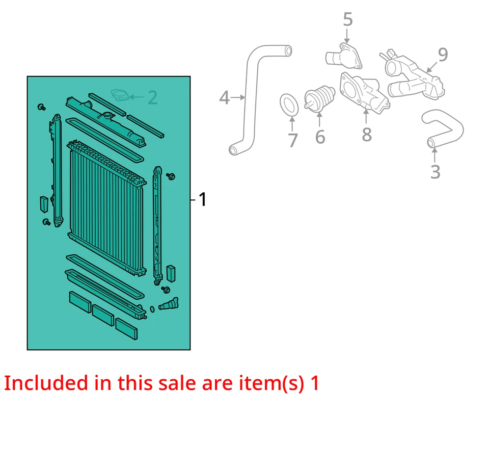 Radiador Toyota Tundra 2007 2008 2009 183 k OEM Foto 4 de 4