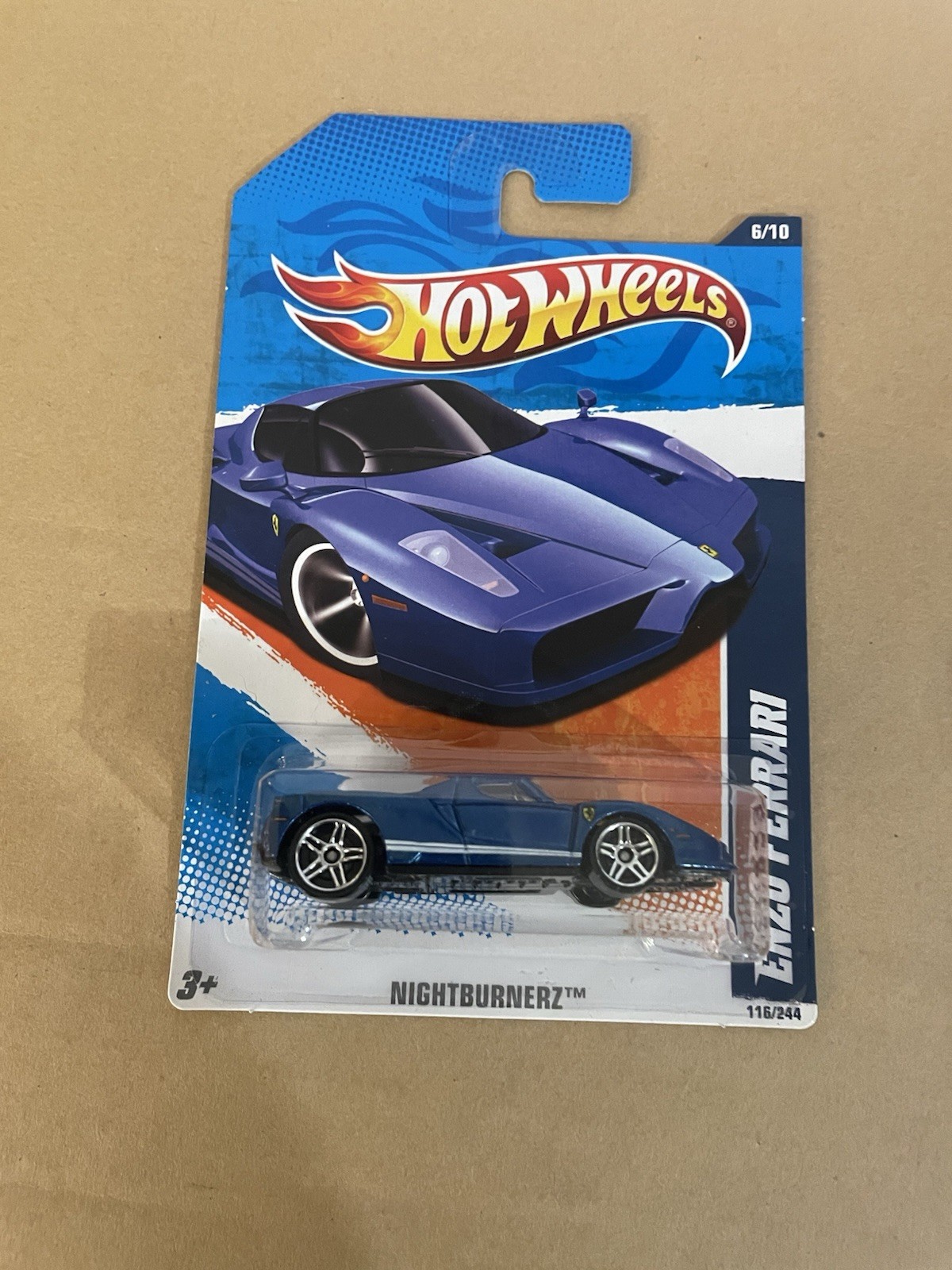 Hot Wheels Enzo Ferrari Blue 2011 Nightburnerz 